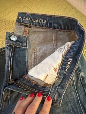 American Eagle Outfitters Dark Blue High-Rise Women's Jeans